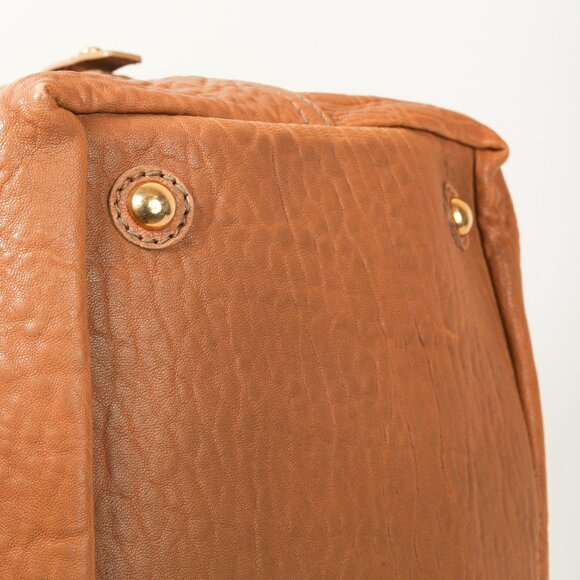 Yves Saint Laurent Easy Tan-Pebbled-Leather Handbag - Picture 6 of 14